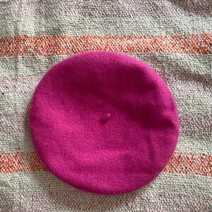 NWOT H&M Hot Pink Wool Beret